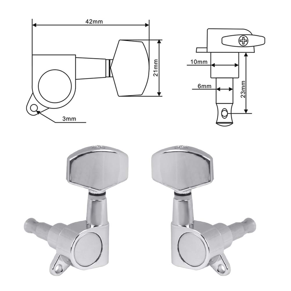 Amazon.com: TIMESETL 6 Pieces Guitar Machine Heads Knobs